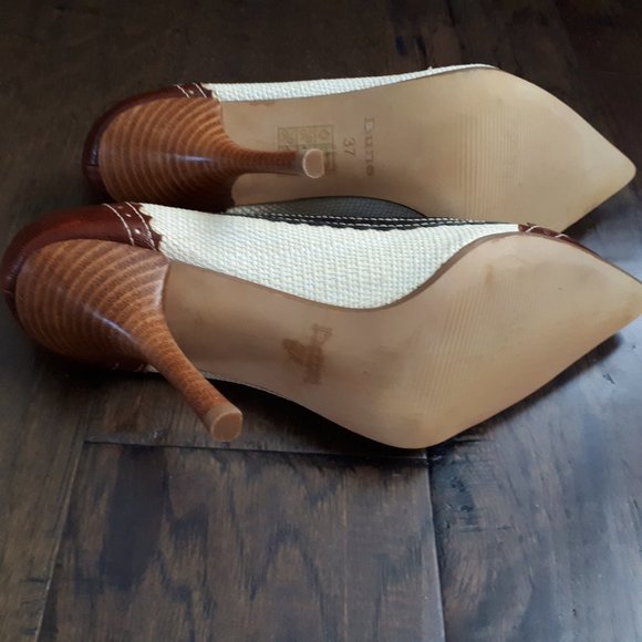 Dune London High Heels Brown Black Cream - Picture 8 of 9